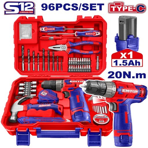 valise d'outils EEDK09601 emtop maroc